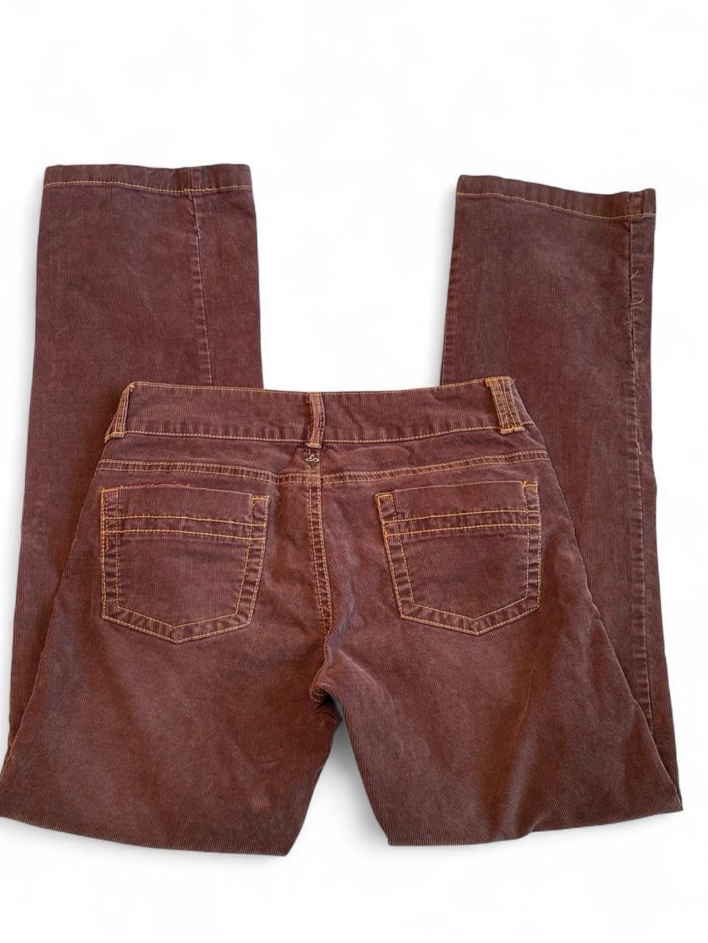 Prana Women's Boot Cut Corduroy Pants in Deep Brown Granola Girl Hiking Flared 2